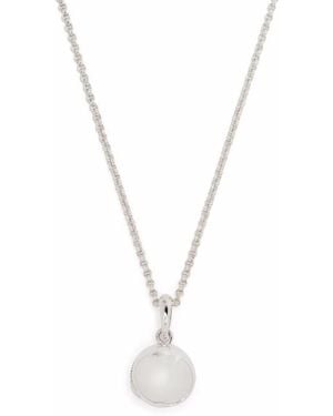 Dinny Hall Personalised My World Small Orb Locket Necklace - White