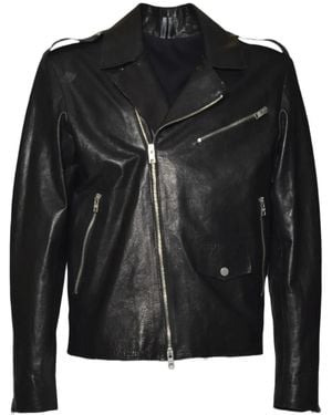 DFOUR® Biker Leather Jacket - Black