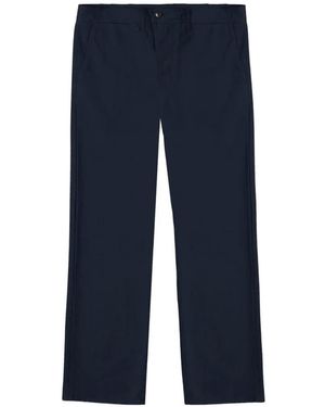 Fortela Reno Herringbone Chino Trousers - Blue