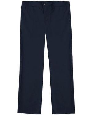 Fortela Reno Herringbone Chino Trousers - Blue
