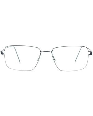 Lindberg Aaron Rectangle-Frame Glasses - Blue