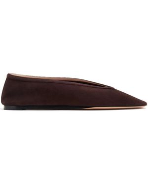 Le Monde Beryl Luna Suede Ballerina Shoes - Brown