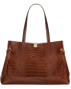 Yuzefi Gyoza Leather Tote Bag - Brown