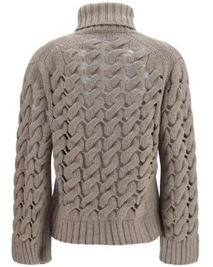 P.A.R.O.S.H. Aries Cable-Knit Sweater - Gray