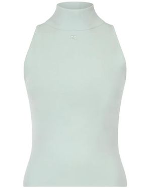 Courreges Heritage High-Neck Sleeveless Jumper - Green