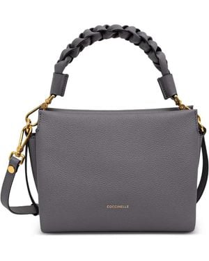 Coccinelle Small Boheme Braided-Handle Tote Bag - White