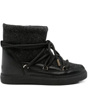 Inuikii Botas De Nieve Con Ribete De Piel Y Fieltro - Negro