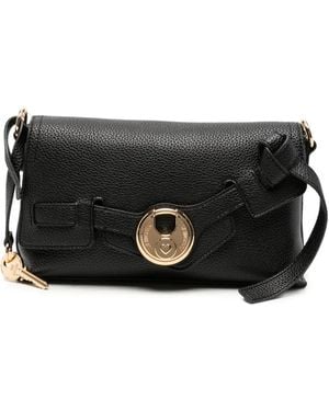 Love Moschino Logo-Plaque Clutch Bag - Black