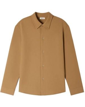 Sandro Long-Sleeved Jersey Shirt - Natural