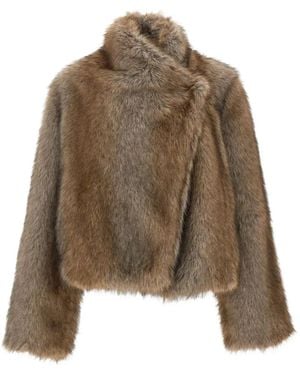 BB COUTURE Brigitte Faux-Fur Jacket - Brown