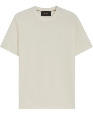 BOSS Textured Crew-Neck T-Shirt - White