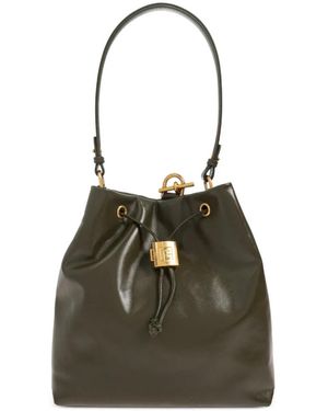 Balmain Leather Backpack - Green
