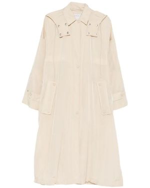 Sportmax Buttoned Hooded Coat - White