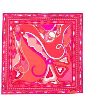 Emilio Pucci Abstract-pattern print scarf - Pink