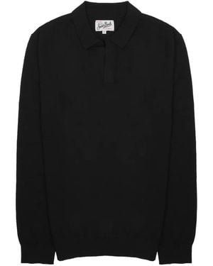 MC2 Saint Barth Knitted Polo Shirt - Black