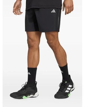 adidas Tech Shorts Met Logo-Print En Vlakken - Zwart