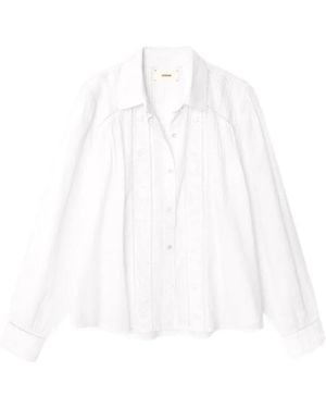 Xirena Viviana Blouse Met Kanten Afwerking - Wit