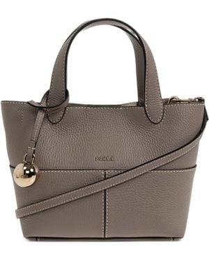 Furla Primrose Mini Leather Bag - Grey