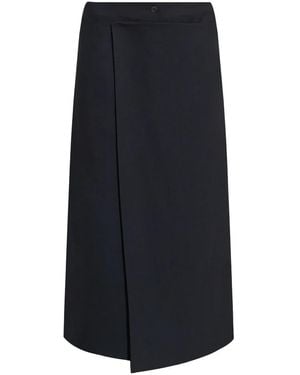 Fabiana Filippi Pleat-Detail Midi Skirt - Blue