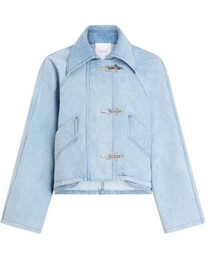 Patou Cropped-Jacke Im Oversized-Look - Blau
