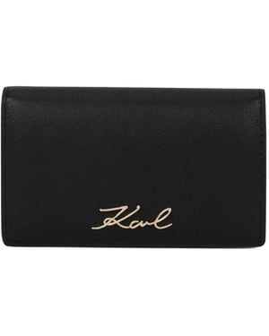 Karl Lagerfeld Cartera Signature - Negro
