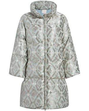 Cinq À Sept Diamond Floral Hallie Puffer Coat - Grey
