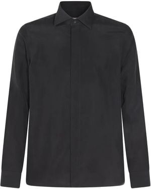 Canali Silk Shirt - Black