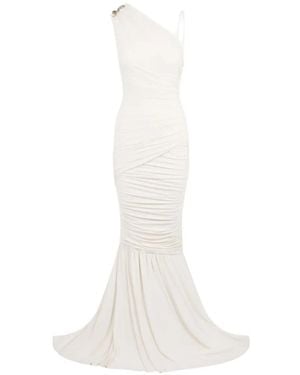 Roberto Cavalli One-Shoulder Maxi Dress - White