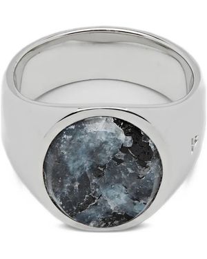 Tom Wood Ovale Larvikite Ringe - Grau