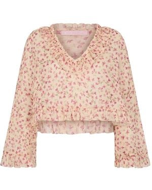 Kristina Ti Floral-Pattern Blouse - Pink