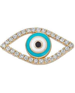 Loquet London Collar Evil Eye en oro amarillo de 18kt - Azul