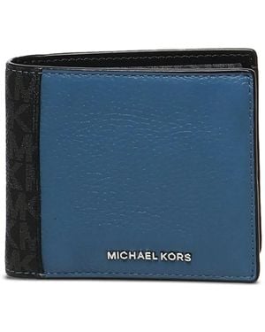 Michael Kors Portafoglio Bi-Fold Con Applicazione - Blu