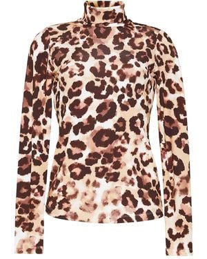 Cara Cara Suzie Mock-Neck Top - Brown
