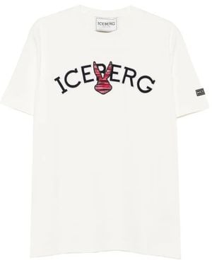 Iceberg Camiseta Con Logo Bordado - Blanco