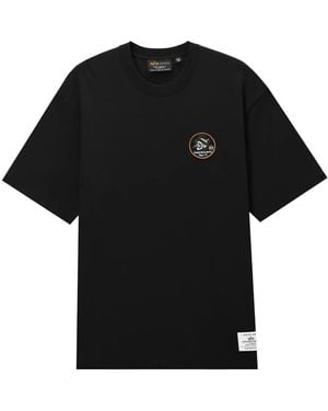 Alpha Industries Skull-Patch Cotton T-Shirt - Black