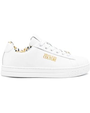 Versace Jeans Couture Court Leather Trainers - White