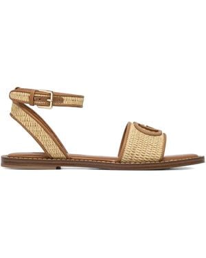 Guess Braided-Strap Flat Sandals - Natural