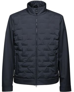 Geox Sapienza Quilted High-Neck Jacket - Blue