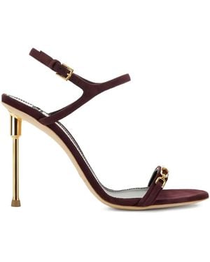 Elisabetta Franchi ロゴプレート サンダル - レッド