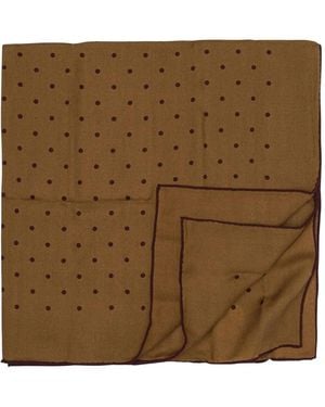Destin Polka-Dot Wool Scarf - Brown