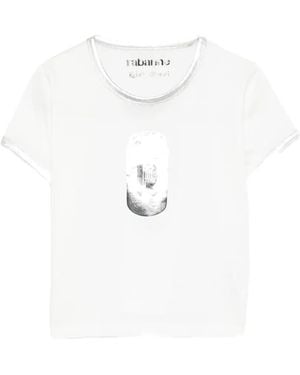 Rabanne Camiseta De Algodón - Blanco
