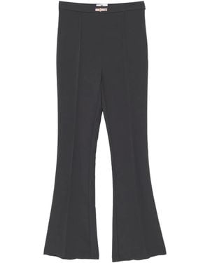 Elisabetta Franchi ダブルレイヤーパンツ - グレー