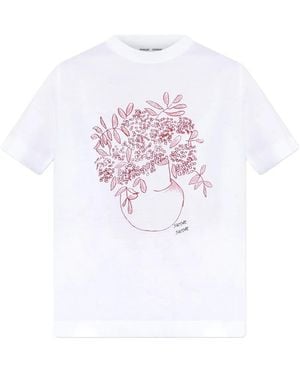 Samsøe & Samsøe Floral-Print T-Shirt - White
