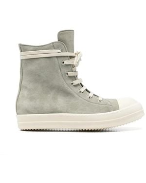 Rick Owens Lace-Up Leather Trainers - Natural