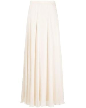 Ralph Lauren A-Line Crepe Maxi Skirt - White
