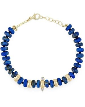 Zoe Chicco Perlenarmband Mit Lapislazuli Und Diamant - Blau