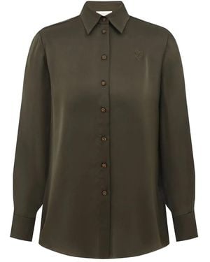 Zimmermann Embroidered Satin Shirt - Green