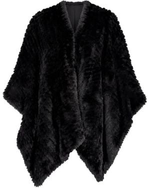 Pinko Cape Aus Faux Fur - Schwarz