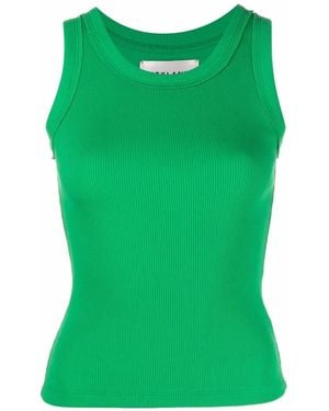 Styland Fine-Ribbed Vest Top - Green