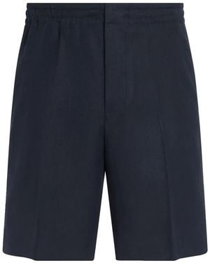 ZEGNA Oasi Lino Shorts - Blue